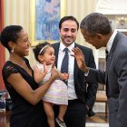 Maher Bitar y su familia con Barack Obama en 2016 (Wikipedia).