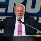 El presidente de Brasil, Luiz Inácio Lula da Silva, pronuncia un discurso-