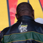 Cyril Ramaphosa, presidente de Sudáfrica, y presidente del gobernante Congreso Nacional Africano (ANC), asiste a una manifestación del Congreso de Sindicatos Sudafricanos (COSATU) el Primero de Mayo en Athlone, cerca de Ciudad del Cabo, el 1 de mayo de 2024.