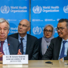 Antonio Guterres, secretario general de la ONU, y Tedros