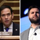 Composición propia a partir de fotografías de archivo de los senadores republicanos Marco Rubio y JD Vance.