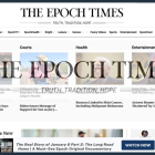 Captura de pantalla de la página web de The Epoch Times.