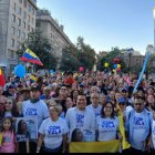 Venezolanos protestando en el exterior