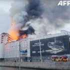 Incendio en el edificio de la Bolsa de Copenhague