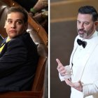 A la izquierda: George Soros. A la derecha: Jimmy Kimmel. El excongresista demandó al presentador de televisión por presunto fraude.