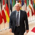 El Alto Representante de la Unión Europea para Asuntos Exteriores y Política de Seguridad, Josep Borrell, llega para asistir a una reunión del Consejo de Asuntos Exteriores