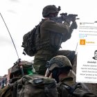 Imagen de archivo publicada por las Fuerzas de Defensa de Israel (FDI) el 10 de diciembre de 2023 que muestra la continuación del combate de las FDI contra Hamás en la Franja de Gaza. Armas estadounidenses junto con el tuit de las IDF denunciando la relación de