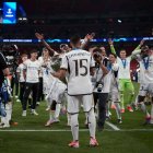 El Real Madrid, celebrando la decimoquinta UEFA Champions League.