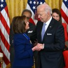 Nancy Pelosi y Joe Biden en la Casa Blanca