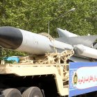 April 17, 2024, Tehran, Iran: A missile is carried on a truck during the Army Day parade at a military base in northern Tehran. Raisi described the recent attack launched towards Israel as 'limited' and 'punitive,' adding that any act of aggression against Iran will be dealt with a 'powerful and fierce' response. Iran's Islamic Revolutionary Guards Corps (IRGC) launched drones and rockets toward Israel late on 13 April. (Credit Image: © Iranian Presidency via ZUMA Press Wire)