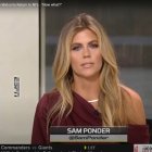 Sam Ponder presentando su programa sobre Fútbol en ESPN.