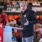 José Luis Rodríguez Zapatero, ex presidente del Gobierno y líder del PSOE, durante el acto de clausura de la campaña electoral del PSOE para las elecciones al Parlamento Europeo el 7 de junio de 2024, en Madrid, España.