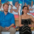 Prince Harry, Duke of Sussex, Meghan Markle, Duchess of Sussex, during a visit to the Escuela Tambores de Cabildo in Cartagena, on day 3 of their 4 day visit to Colombia - Poolphoto by Courtesy of the Vice President's Office for DPPA. (Photo by DPPA/Sipa USA) *** Local Caption *** 55343292