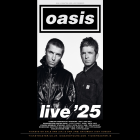 Cartel promocional del regreso de Oasis con una gira programada para 2025.