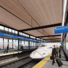 Render de una estación del tren de alta velocidad en Texas