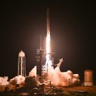 A SpaceX Falcon 9 rocket with the Crew Dragon Resilience capsule, carrying the crew of the Polaris Dawn Mission, lifts off from Launch Complex 39A at Kennedy Space Center in Cape Canaveral, Florida, on September 10, 2024. (Photo by CHANDAN KHANNA / AFP)