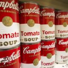 Cans of Campbell's Tomato Soup are seen in a supermarket in New York on Thursday, November 21, 2013. The Campbell Soup Co. announced it would reorganize its business into product divisions as opposed to brands or geographically. Soup sales are decreasing and the company is branching into other products.