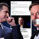 Gavin Newsom y Elon Musk