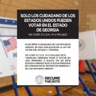 Advertencia en español a los no ciudadanos en Georgia