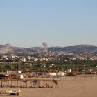 Bombardeos israelíes en la ciudad de Tiro, Líbano.