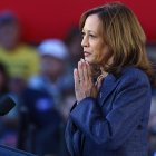 Kamala Harris durante un evento en Pennsylvania