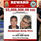 Composition with image of the reward for Maximiliano Dávila
