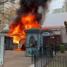 Incendio en el mercado de Bryant Park, Nueva York