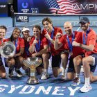 El equipo estadounidense festeja la United Cup