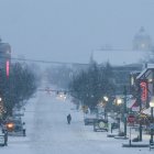 Tormenta invernal en Bloomington, Indiana.