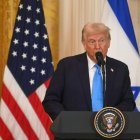 El presidente de Estados Unidos, Donald Trump, habla durante una conferencia de prensa