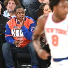 Tracy Morgan durante un juego de los New York Knicks