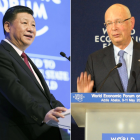 El presidente chino, Xi Jinping, y el del Foro Económico Mundial, Klaus Schwab