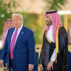 President Donald Trump with Saudi leader Mohammed bin Salman