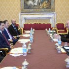 Marco Rubio reunido con el cardenal secretario de Estado del Vaticano, Pietro Parolin