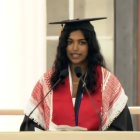Megha Vemuri delivers an anti-Israel speech at the Massachusetts Institute of Technology