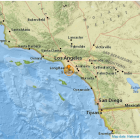 Sismo en California - Captura de pantalla Earth Quaketrack