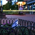 Una bandera israelí en Boulder, Colorado