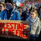 Greta Thunberg en una protesta antiisraelí