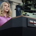 Karoline Leavitt, durante una comparecencia en la Casa Blanca