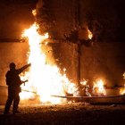Incendio en Ucrania tras un ataque con drones