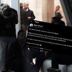 Miguel Uribe Londono, top left, father of Colombian senator and presidential candidate Miguel Uribe Turbay who was shot during a campaign rally, embraces relatives outside the Santa Fe hospital in Bogota, Colombia, Saturday, June 7, 2025.
