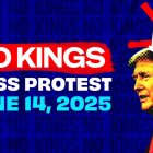 Cartel anunciando las protestas contra Trump en el 'No Kings Day'