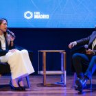 Claudia Macero, jefa de comunicaciones de Vente Venezuela, junto a Orlando Avendaño, editor senior de VOZ