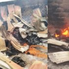 Incendios provocados por los atacantes que masacraron a 200 cristianos