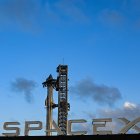 La base de cohetes de SpaceX se prepara para un vuelo de prueba en Boca Chica, Texas.