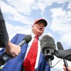 Trump en el aeropuerto de Morristown, Nueva Jersey/ Mandel Ngan