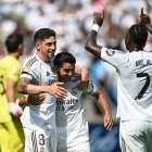 El Real Madrid celebra su triunfo ante el Pachuca mexicano