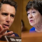 Los senadores Collins y Hawley / Amanda Andrade-Rhoades, Jamal Countess