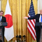 El primer ministro japonés Shigeru Ishiba y el presidente Donald Trump en una imagen de archivo