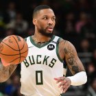 Damian Lillard, en un partido con los Milwaukee Bucks